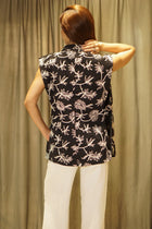 Embroidered Sleeveless High Slit Best Jacket