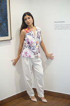 Notched Floral Waistcoat