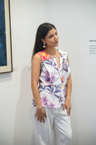 Notched Floral Waistcoat