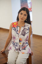 Notched Floral Waistcoat