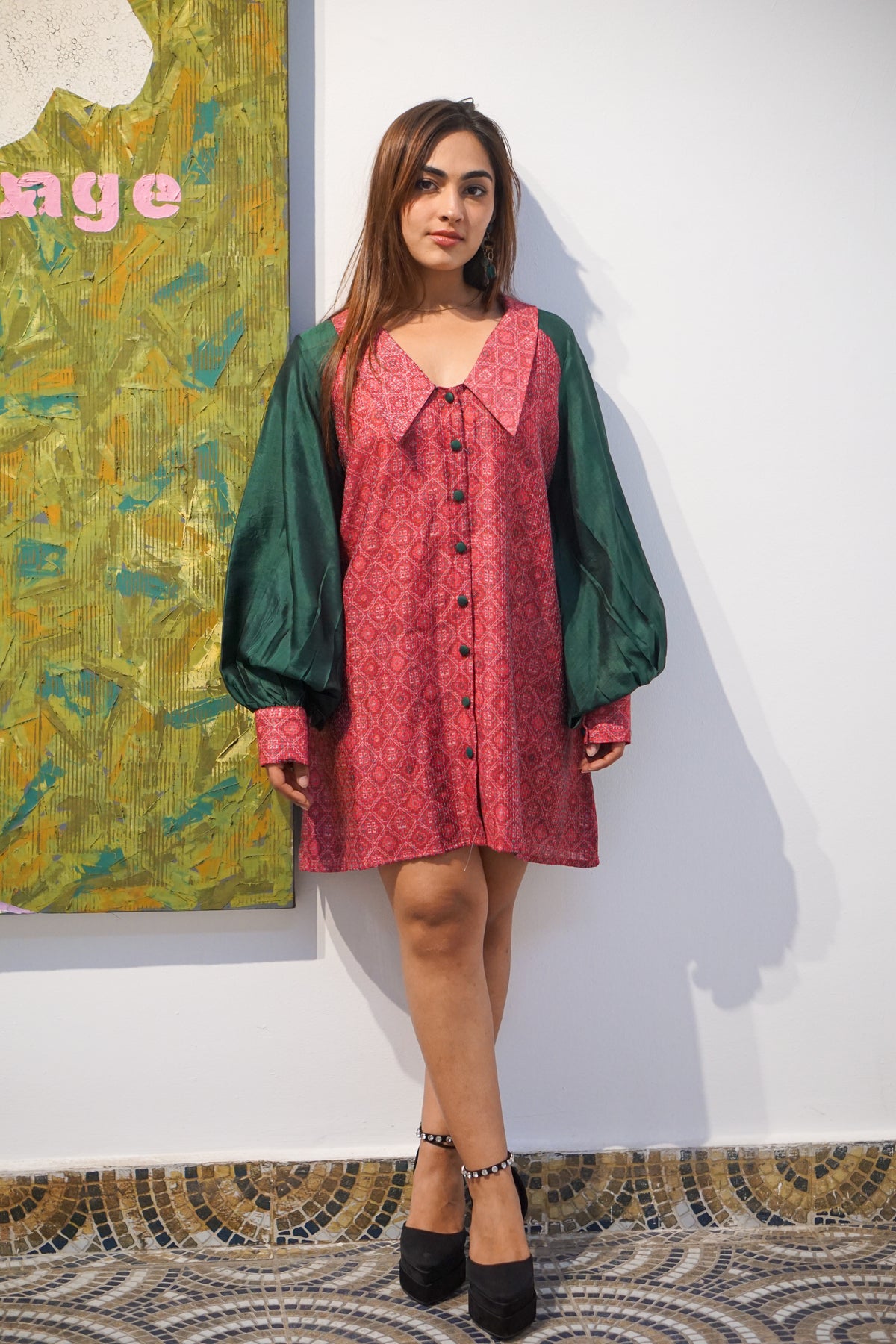 Emerald Collared Tunic