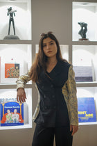 Jaquard Panelled Blazer
