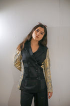Jaquard Panelled Blazer