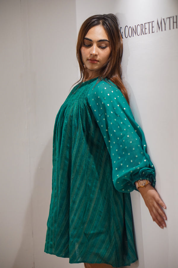 Smocked Emerald Tunic